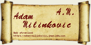 Adam Milinković vizit kartica